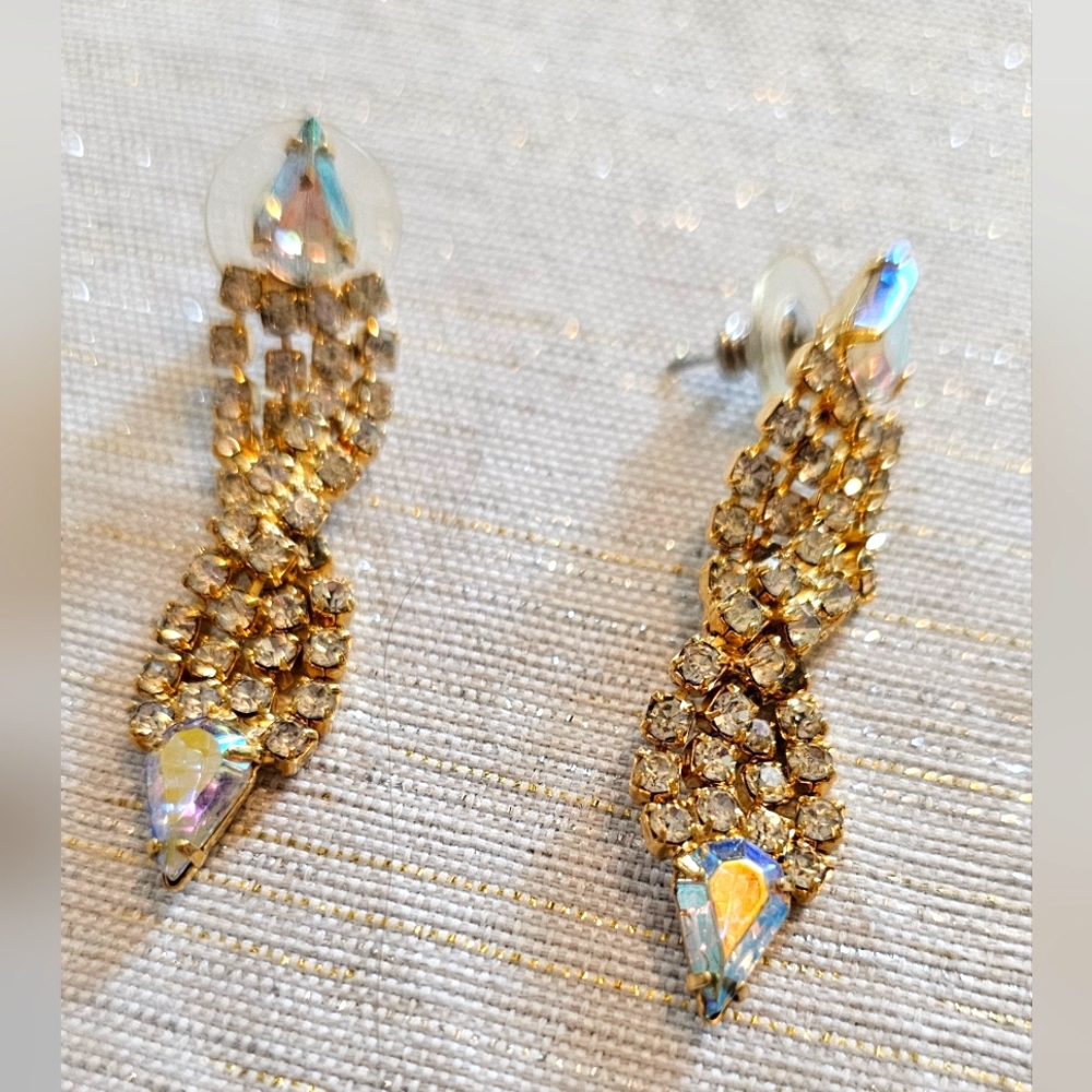 Vintage Rhinestone or Swarovski Crystal Earrings